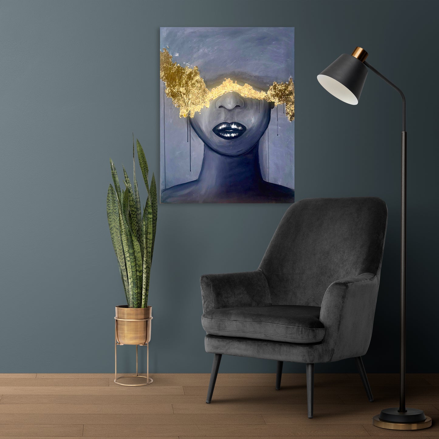 Golden Head | Acryl Art | Original Art