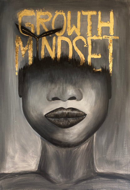 Growth Mindset | Acryl Art | Original Art | Blattgold