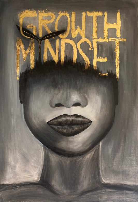 Growth Mindset | Acryl Art | Original Art | Blattgold