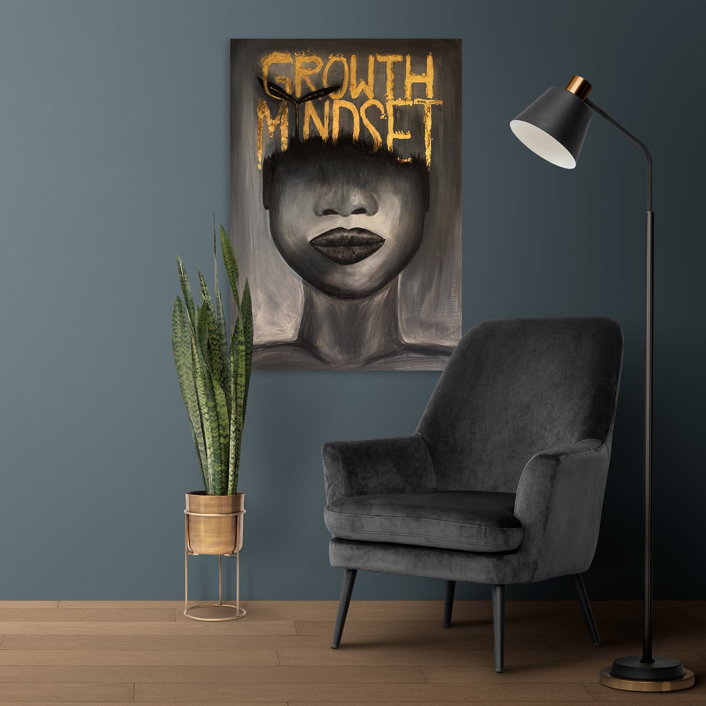 Growth Mindset | Acryl Art | Original Art | Blattgold