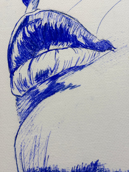Poster 24x30cm Blue Ink | Kunstdruck