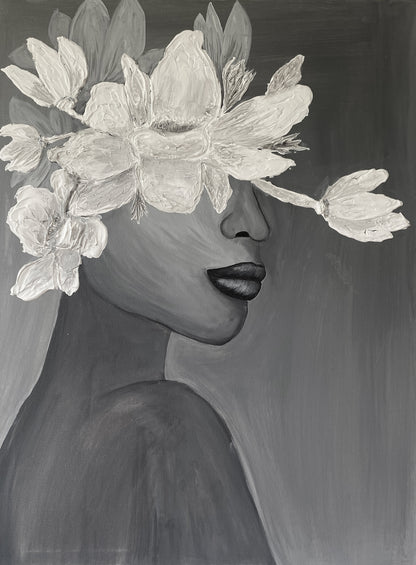 Magnolie | Acryl Art | Original Art | Strukturpaste