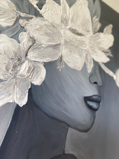 Magnolie | Acryl Art | Original Art | Strukturpaste