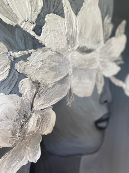 Magnolie | Acryl Art | Original Art | Strukturpaste