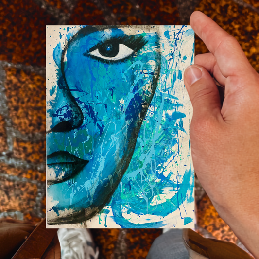 Postkarte Waterful Life