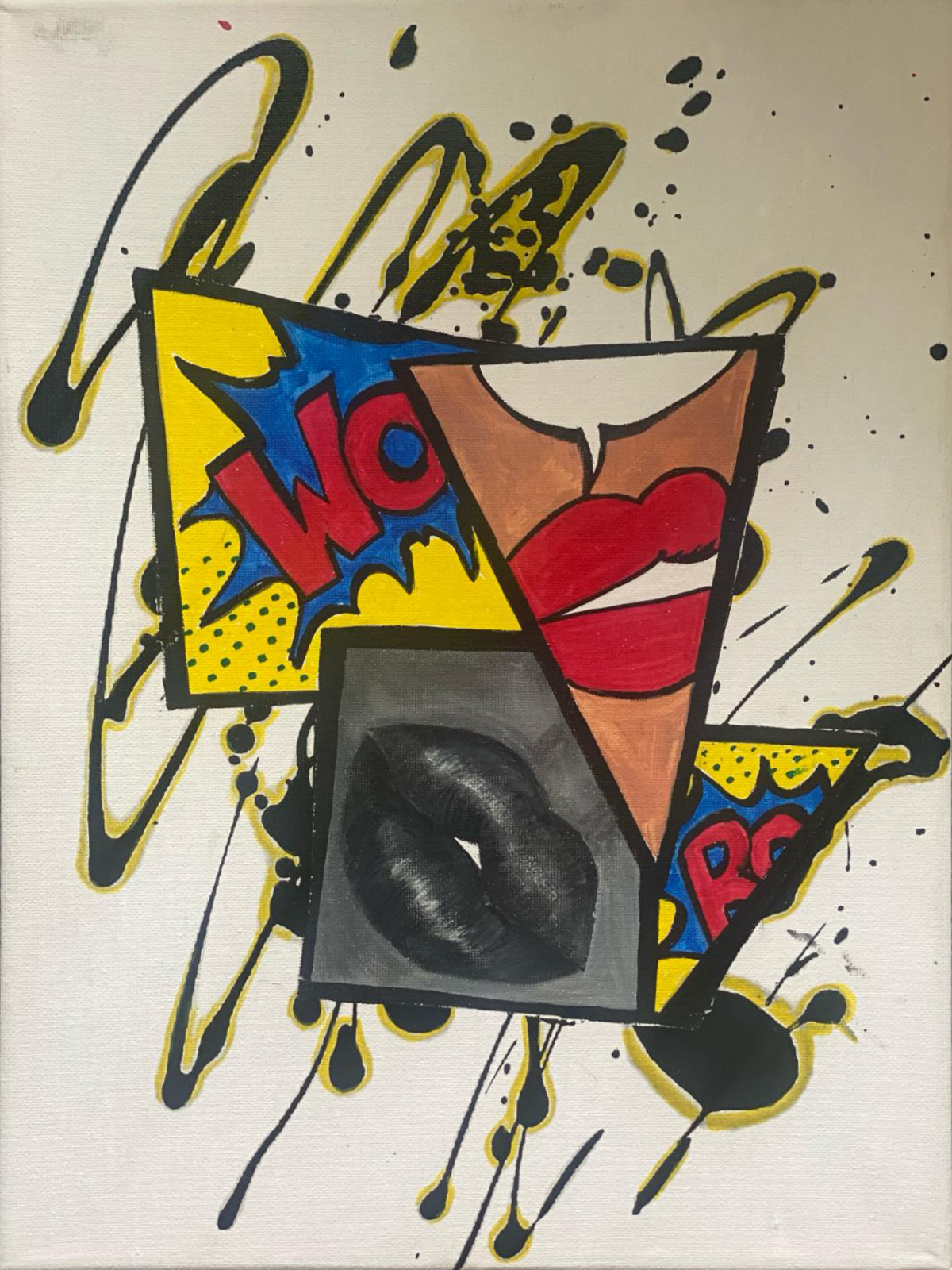 Lips in Comic | Acryl Art | Original Art |