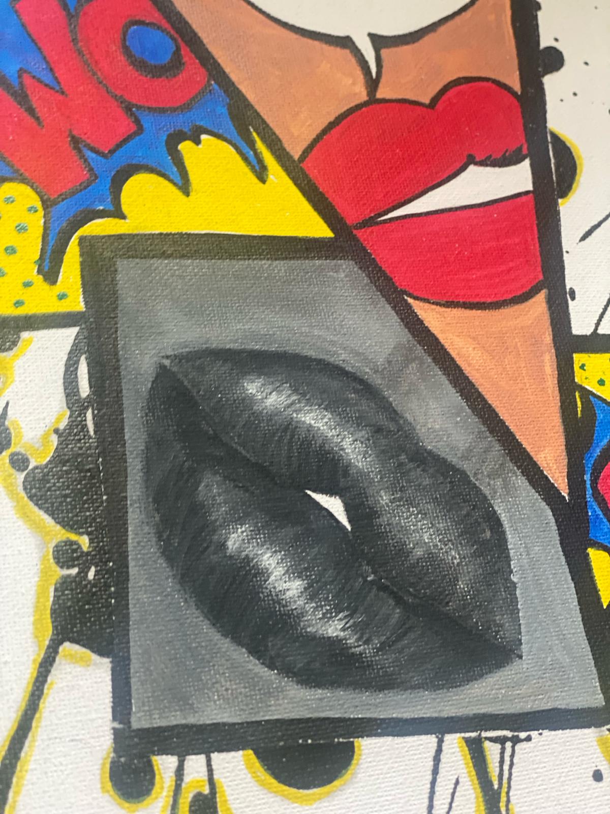 Lips in Comic | Acryl Art | Original Art |