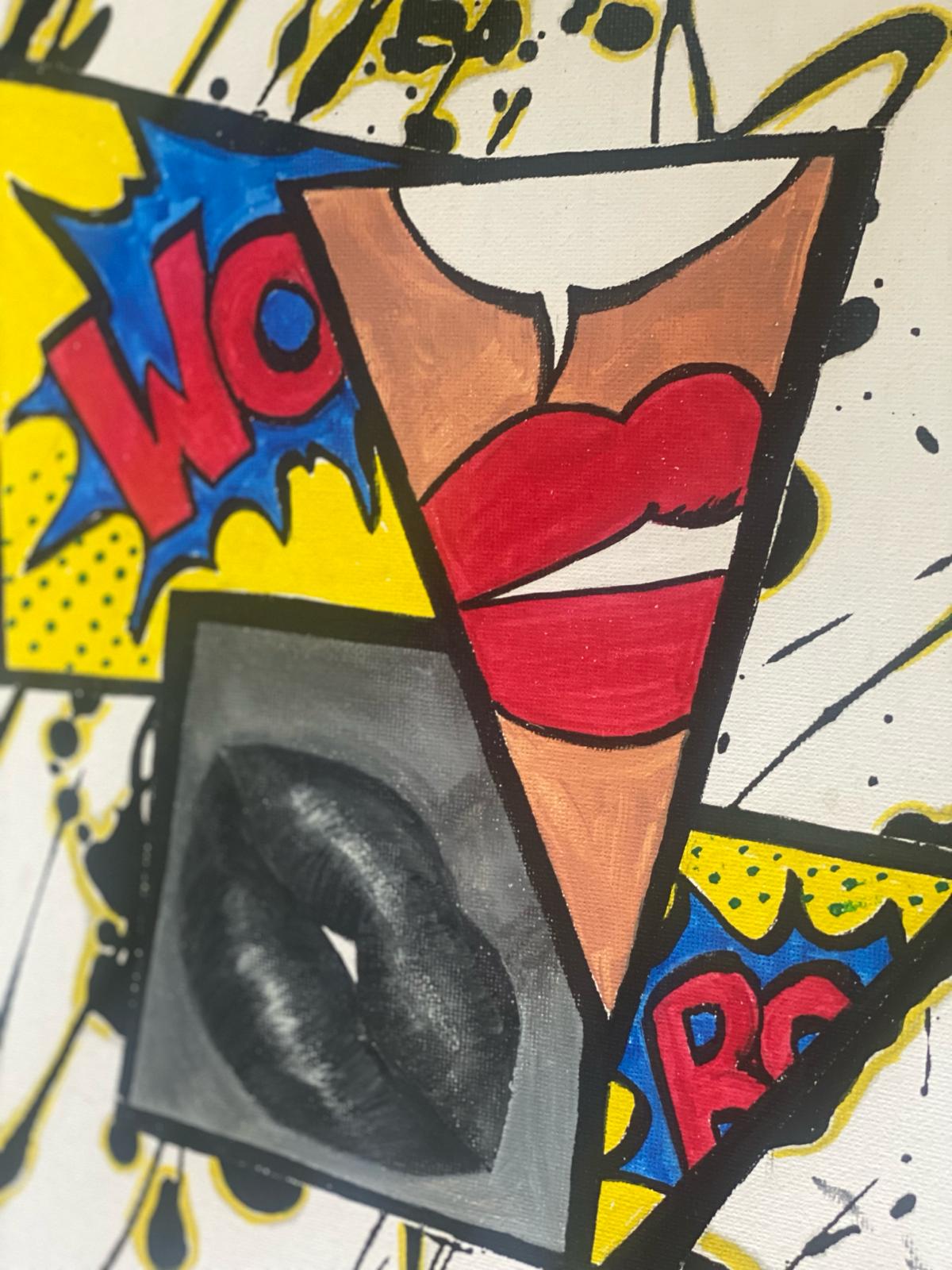 Lips in Comic | Acryl Art | Original Art |