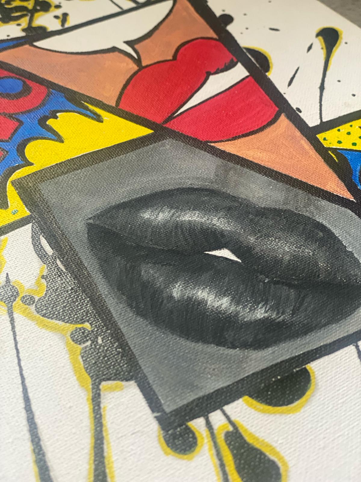 Lips in Comic | Acryl Art | Original Art |