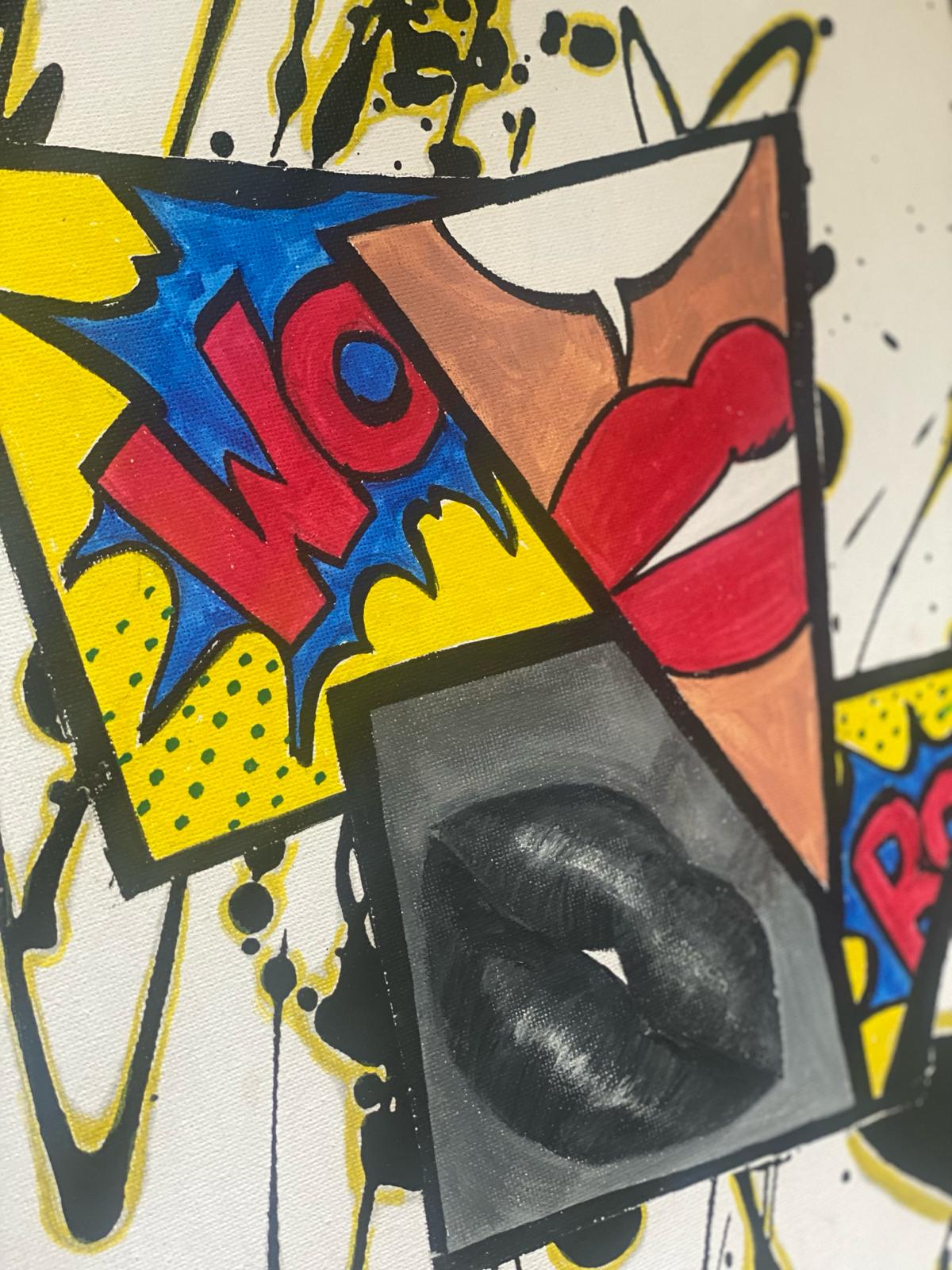 Lips in Comic | Acryl Art | Original Art |