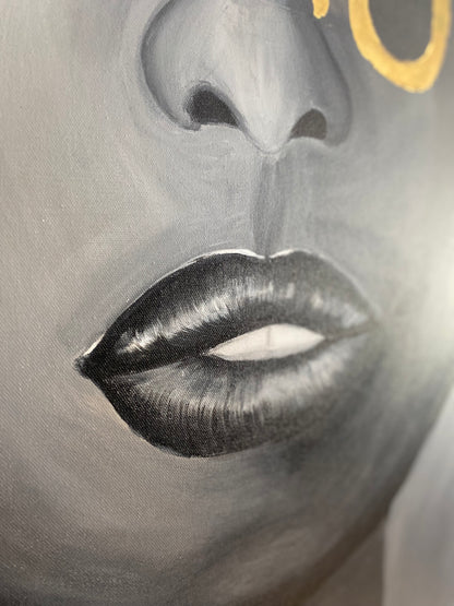 Chanc(g)e | Acryl Art | Original Art | Photochrome Farbe | Blattgold
