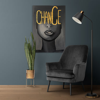 Chanc(g)e | Acryl Art | Original Art | Photochrome Farbe | Blattgold