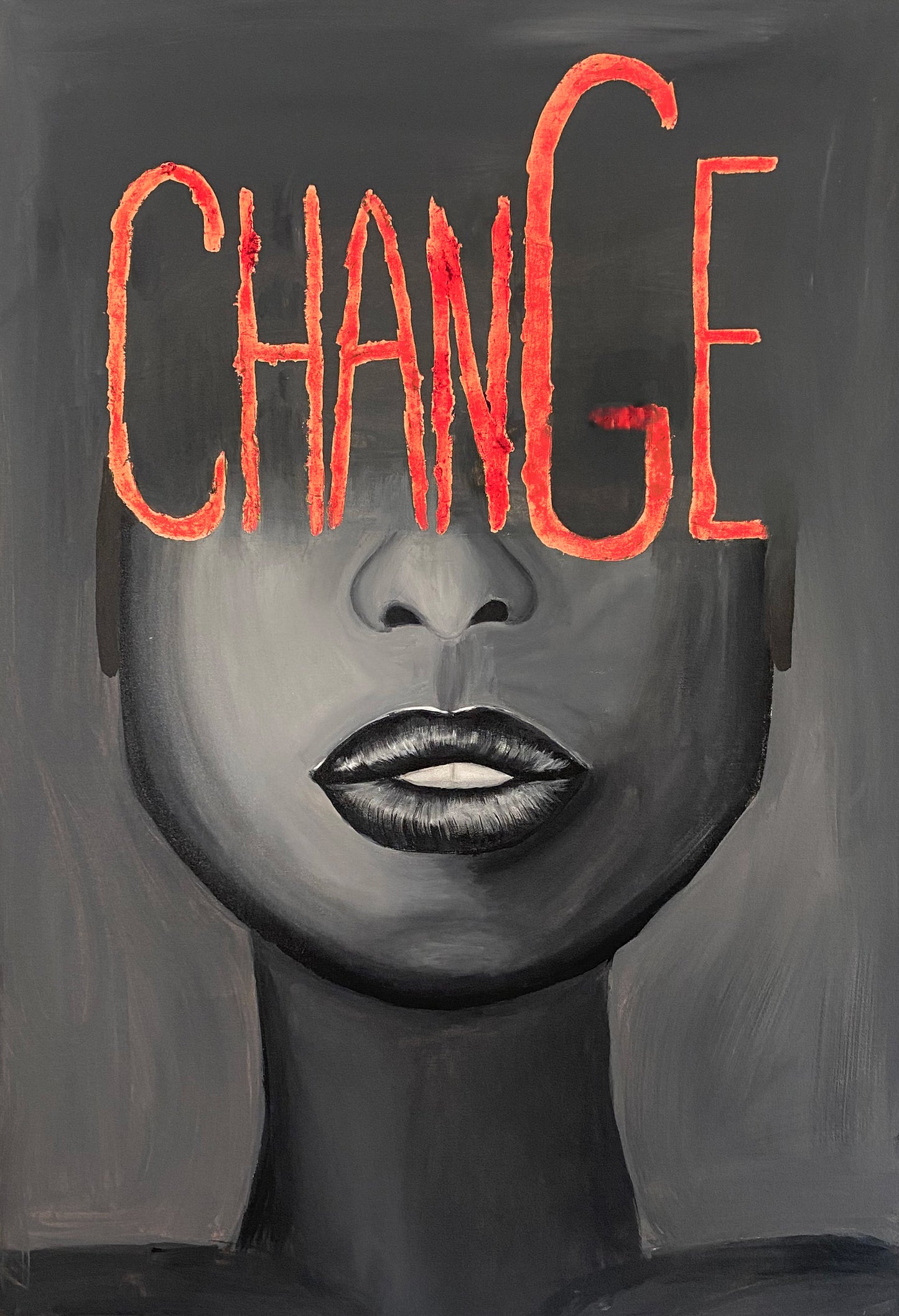 Chanc(g)e | Acryl Art | Original Art | Photochrome Farbe | Blattgold