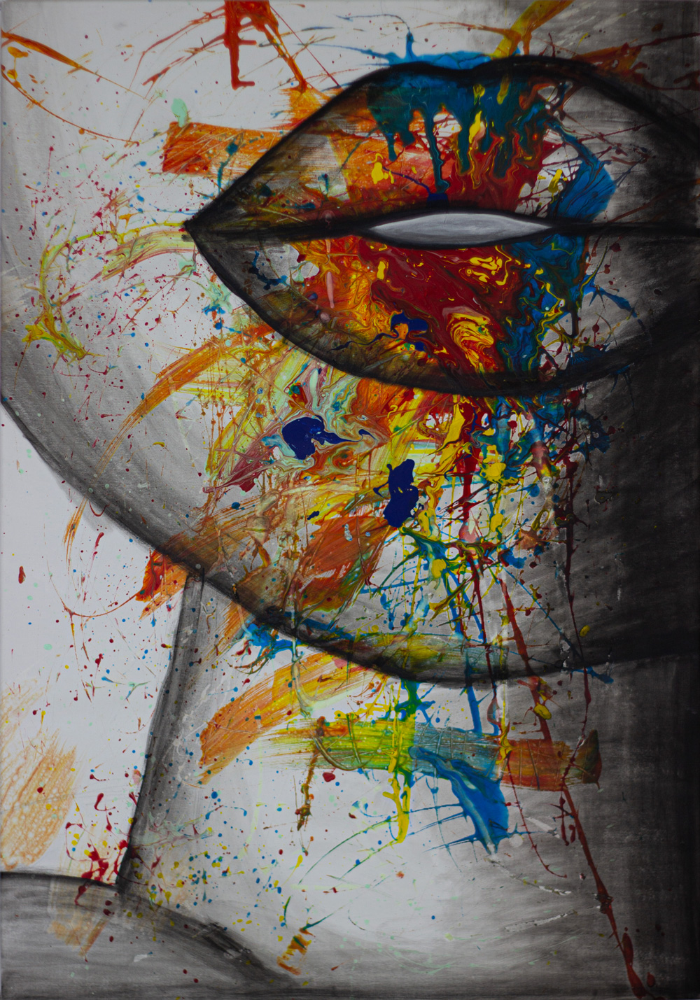colorful life, Acryl auf Leinwand, 70x100